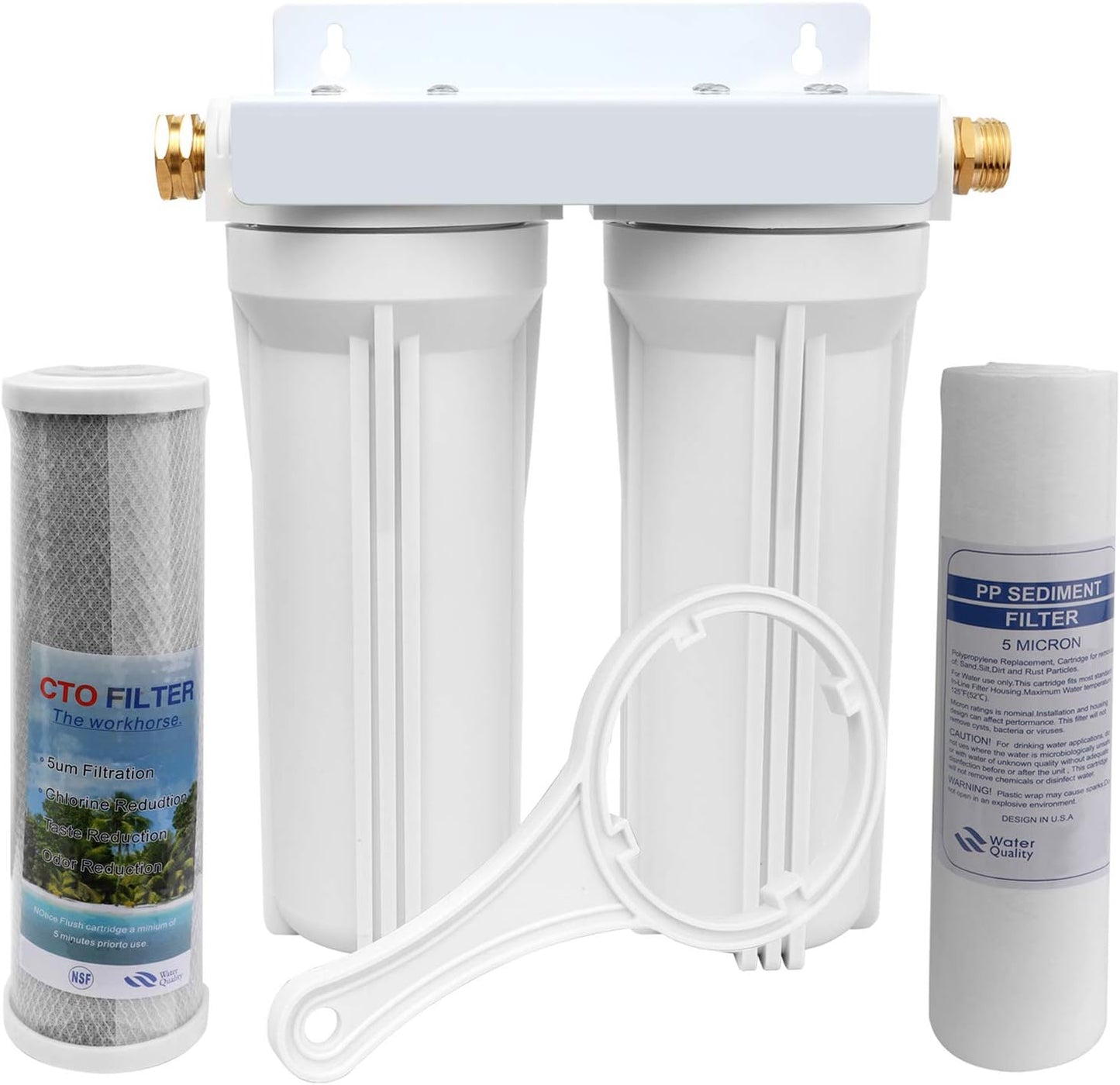 External RV Dual Water Filter System for Cleaner Water Quality