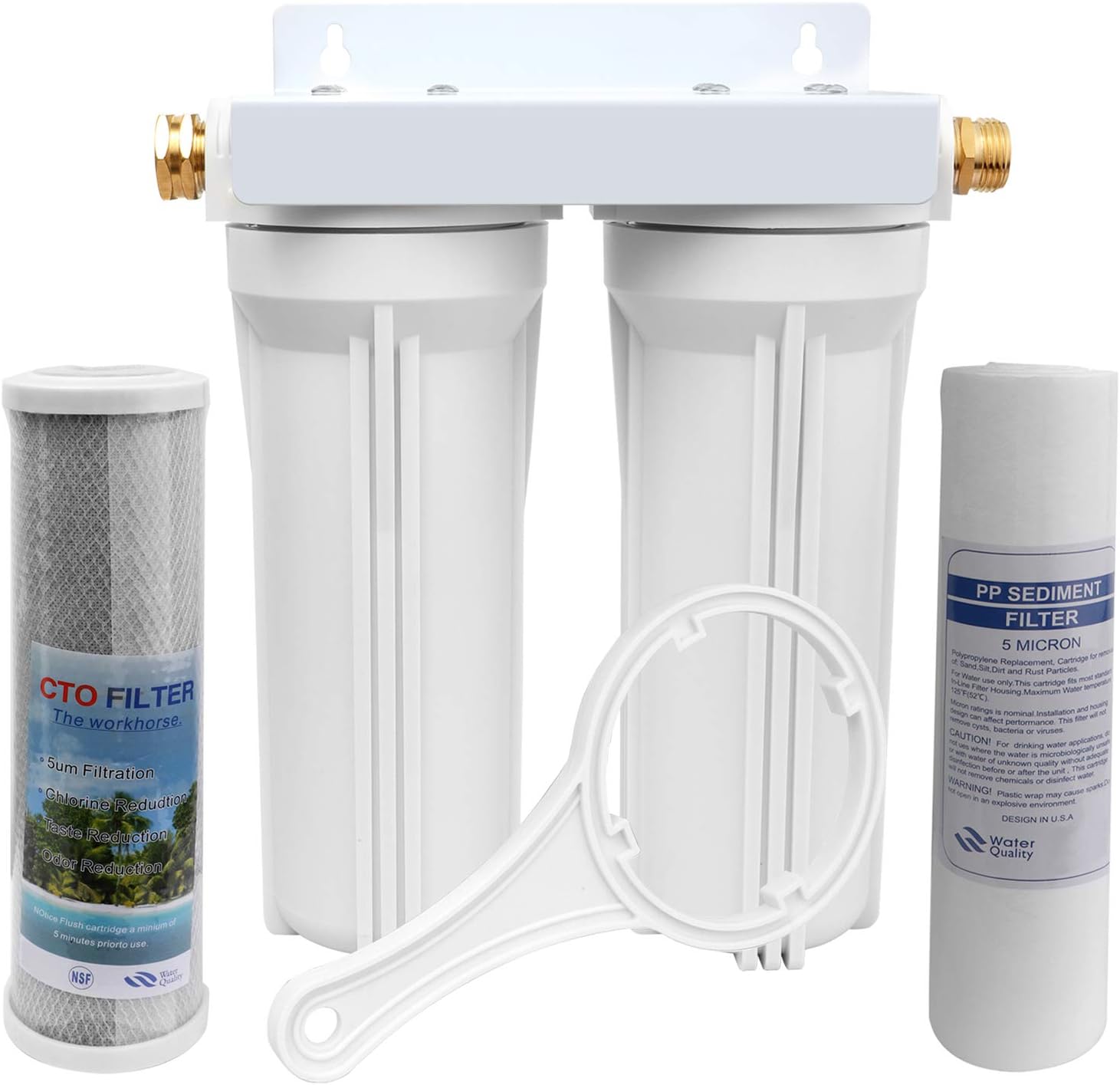 External RV Dual Water Filter System for Cleaner Water Quality