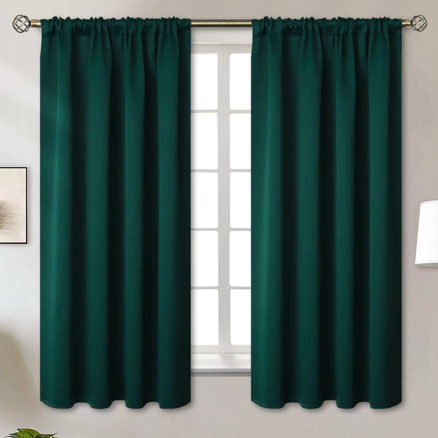 BGment Emerald Green Blackout Curtains for Room Darkening