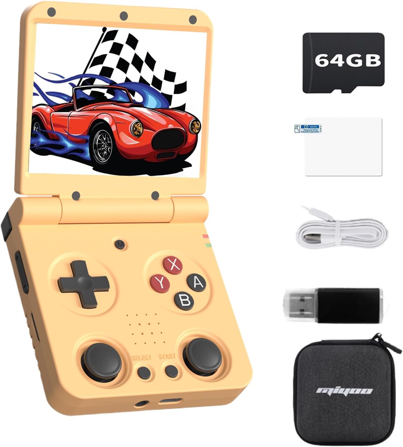Miyoo Flip V2 Handheld Game Console with 64GB Storage