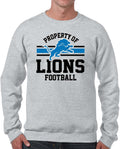 Property Of Detroit Lions Crewneck Fleece Sweatshirt for Fans