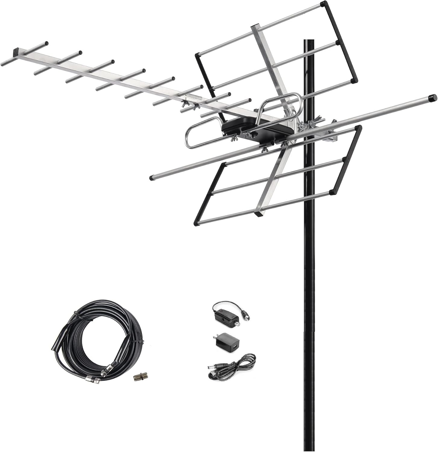 McDuory 120 Mile Range Antenna - Amplified VHF/UHF - Easy Install