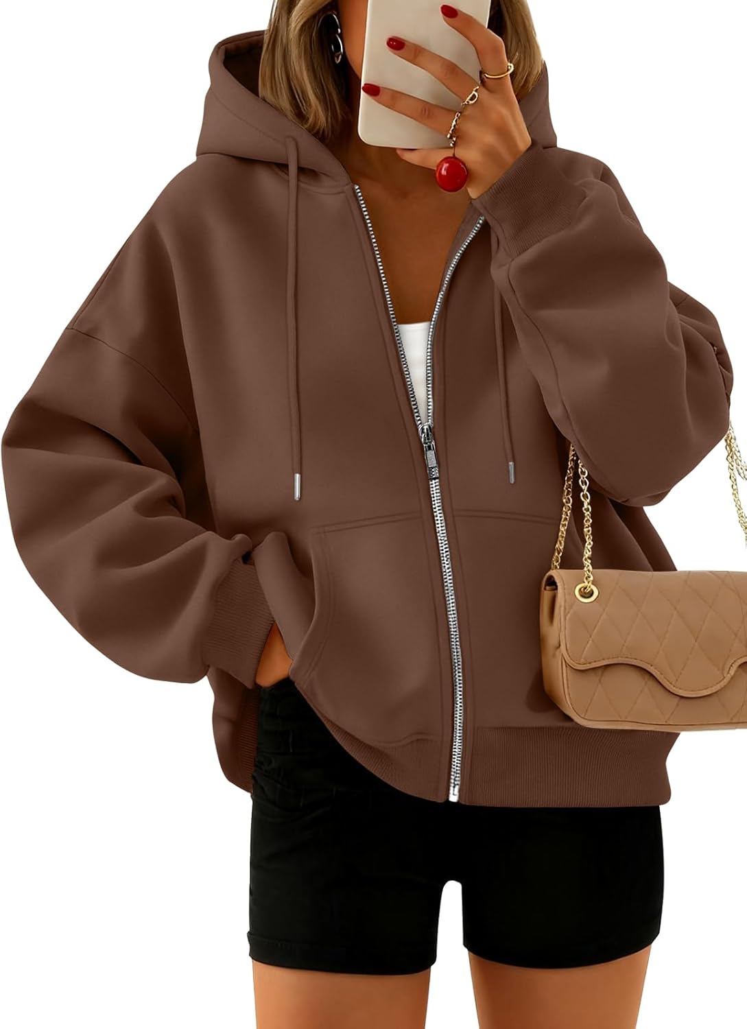 Trendy Queen Zip Up Hoodies for Women - Cozy Fall Fashion