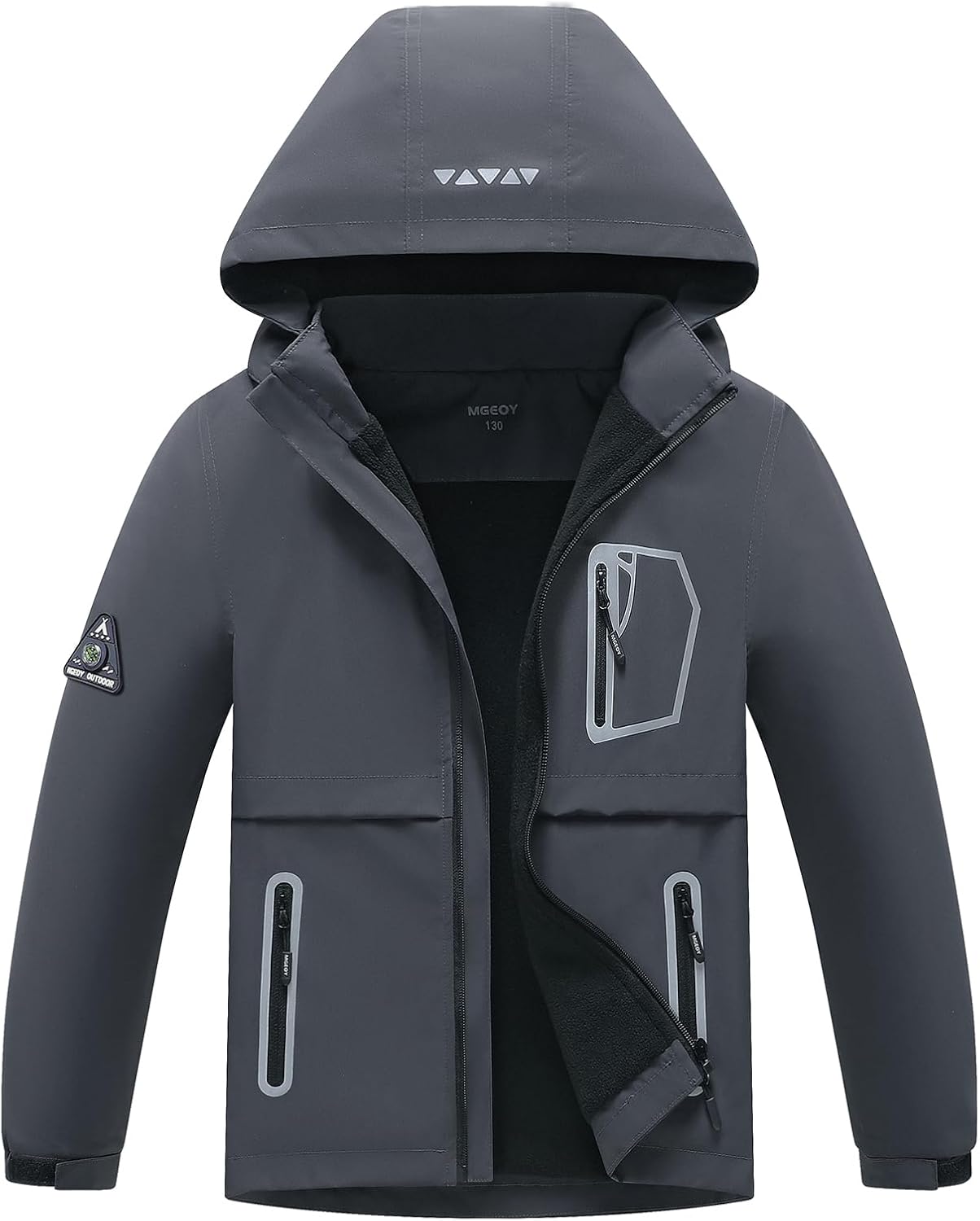 MGEOY Boys Girls Rain Jacket Lightweight Waterproof Hooded Coat
