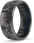 Enso Rings Etched Classic Silicone Ring - Comfortable (Style RK3W)
