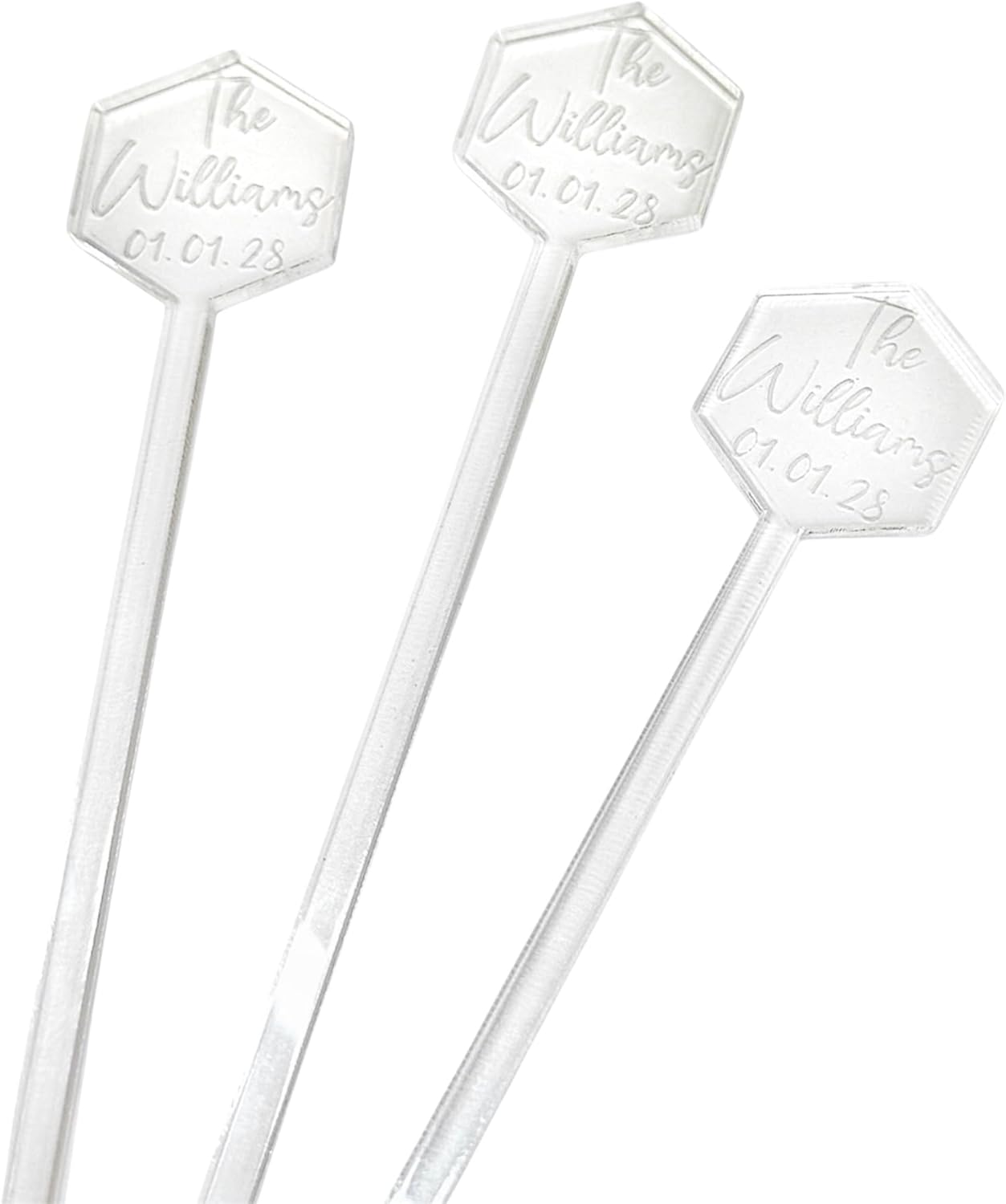 Custom Personalized Stirrer Set for Birthday and Wedding Drinks