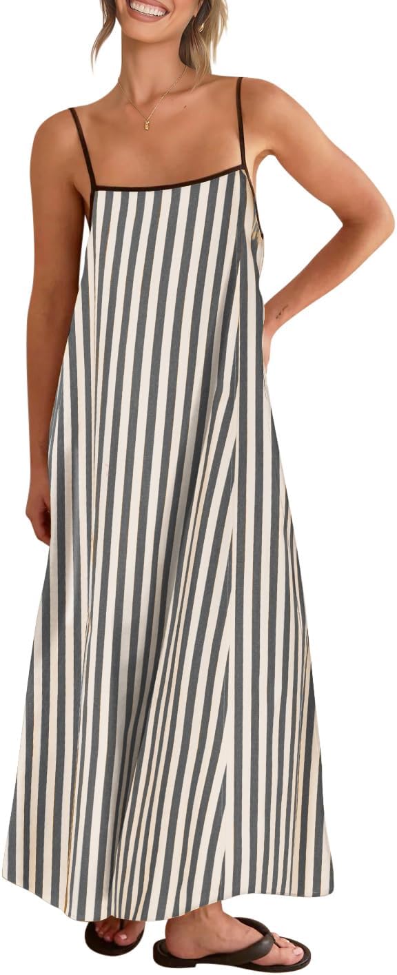 Shy Velvet Women's Linen Maxi Dress for Summer and Fall Fun
