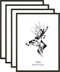 18x24 Poster Frame Black Set of 4 - Solid Wood Wall Gallery