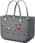 Beach Bag Rubber Tote Bag - Waterproof Washable Travel Tote Baonat