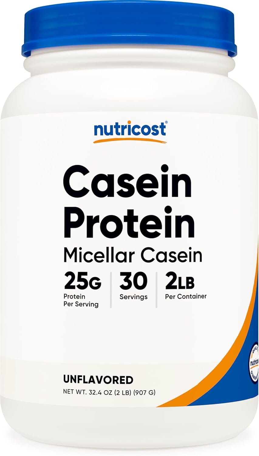 Nutricost Casein Protein Powder 2lb - Unflavored Micellar Casein