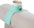 CouchCoaster Armrest Couch Cup Holder in Soft Teal - Spill-Free Sofa