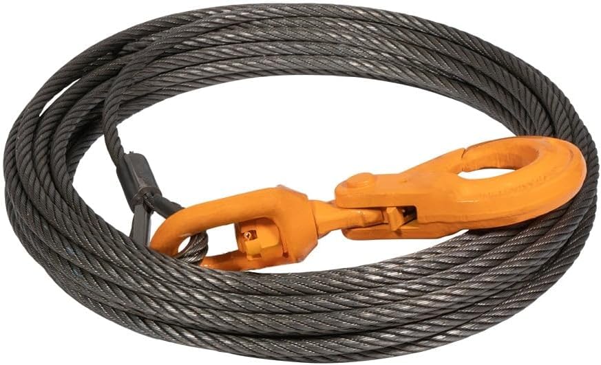 Mytee Products Wire Rope Steel Core Winch Cable for Towing