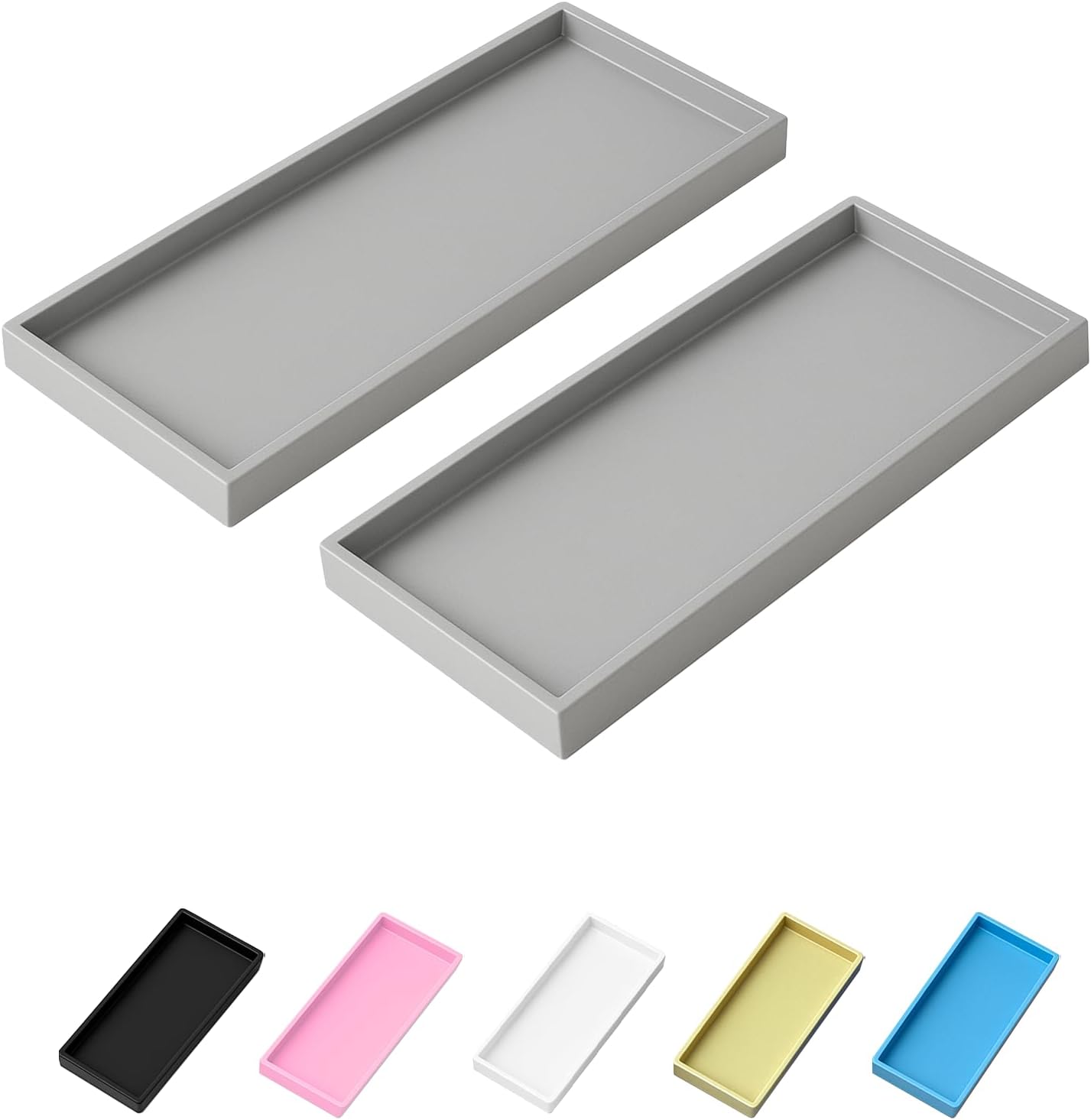 15in Waterproof Vanity Tray for Bathroom and Kitchen Organization