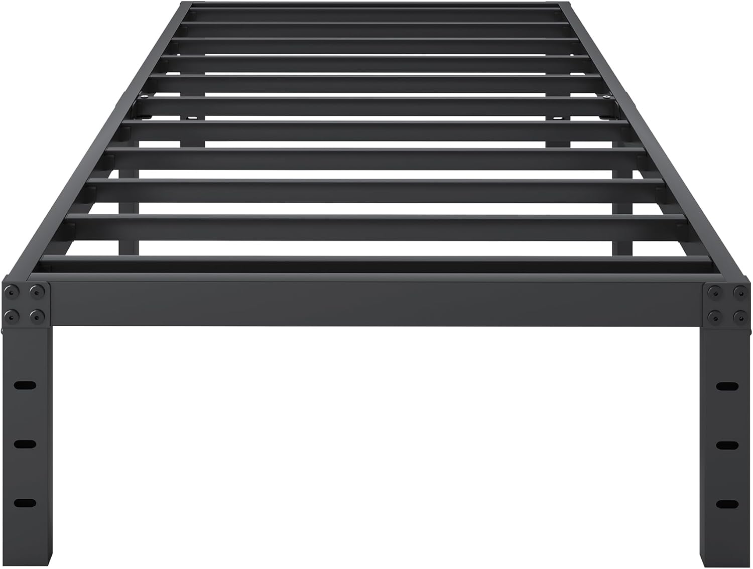Twin Bed Frame with Steel Slats for Stability and Support