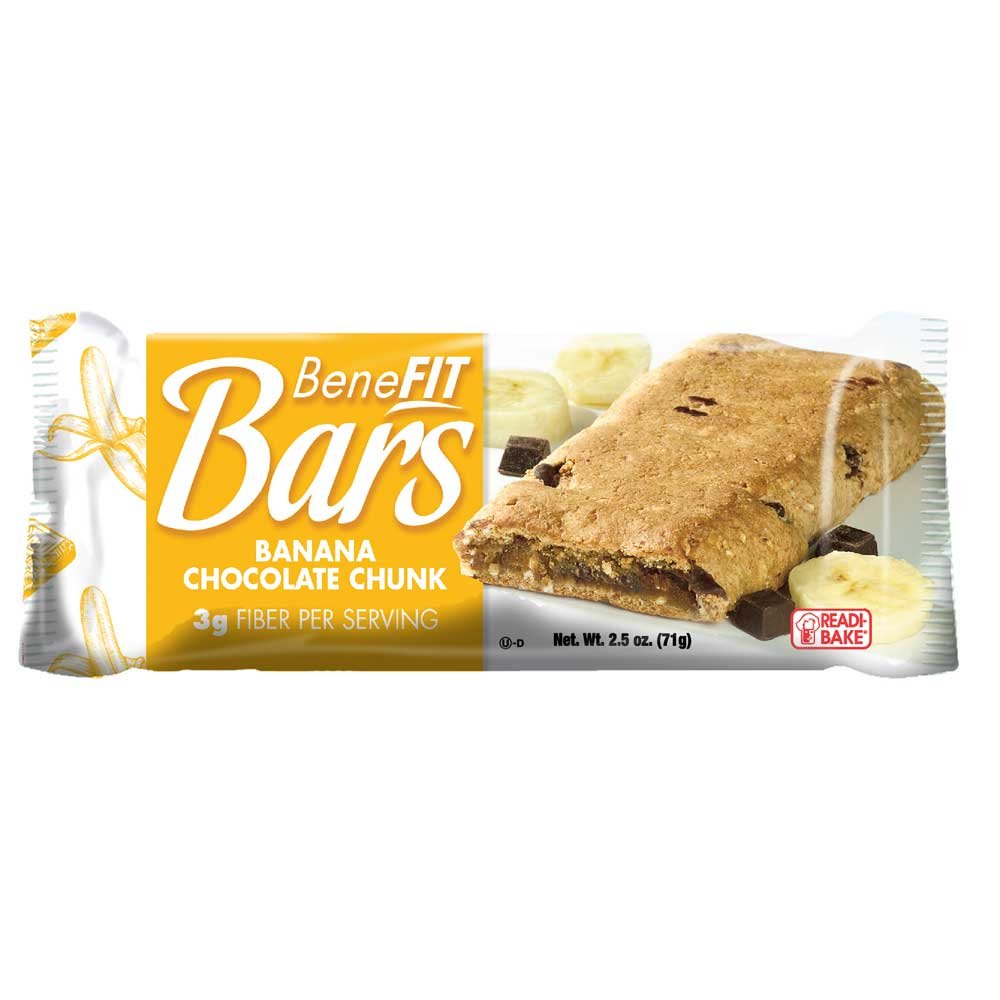 Banana Chocolate Chunk Breakfast Bar by Readi-Bake BeneFIT - 48 Count