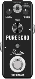 Rowin Pure Echo Digital Delay Pedal - Compact Echo, Clear/Reverse