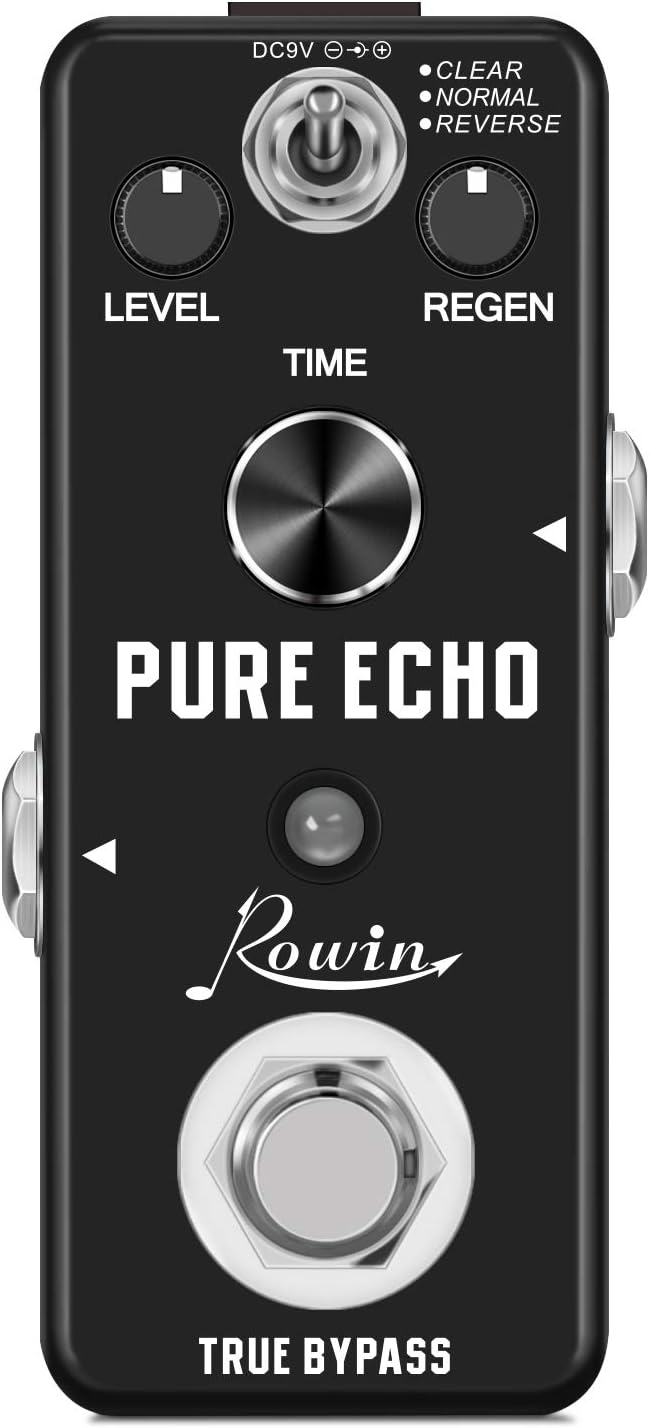 Rowin Digital Delay Guitar Effect Pedal for Pure Echo Sound