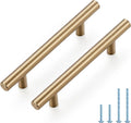 Champagne Bronze Cabinet Pulls 6 in - Modern T-Handle