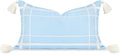 Coastal Lumbar Pillow Cover 12x20 in - Water Repellent Baby Blue