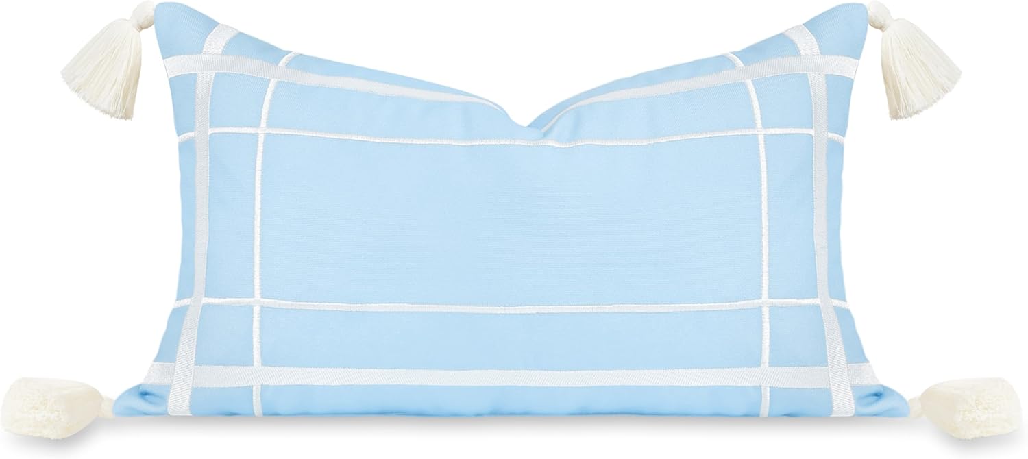 Hofdeco Premium Coastal Indoor Outdoor Lumbar Pillow Cover 12x20