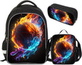 Backpack Set Basketball Backpack for School, Bookbag with Lunch Box