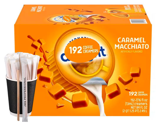 Caramel Macchiato Creamer + Free Stirrers!