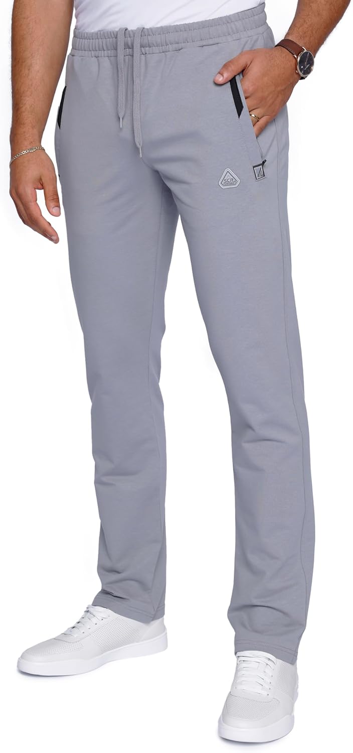 Men's Sweatpants Luxury Fit for Tall Men with Zipper Pockets