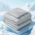 Queen Gray Cooling Comforter 300GSM - All Season Cold Touch
