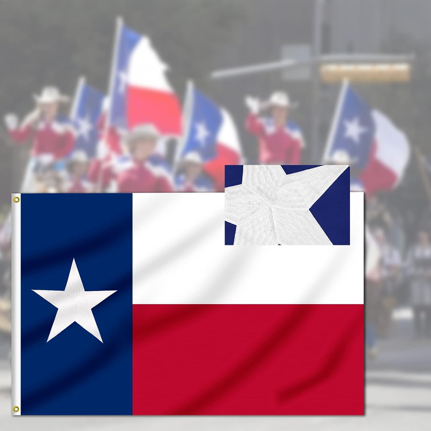 Texas Flag 6x10 FT Heavy Duty Nylon Outdoor for All-Weather Use