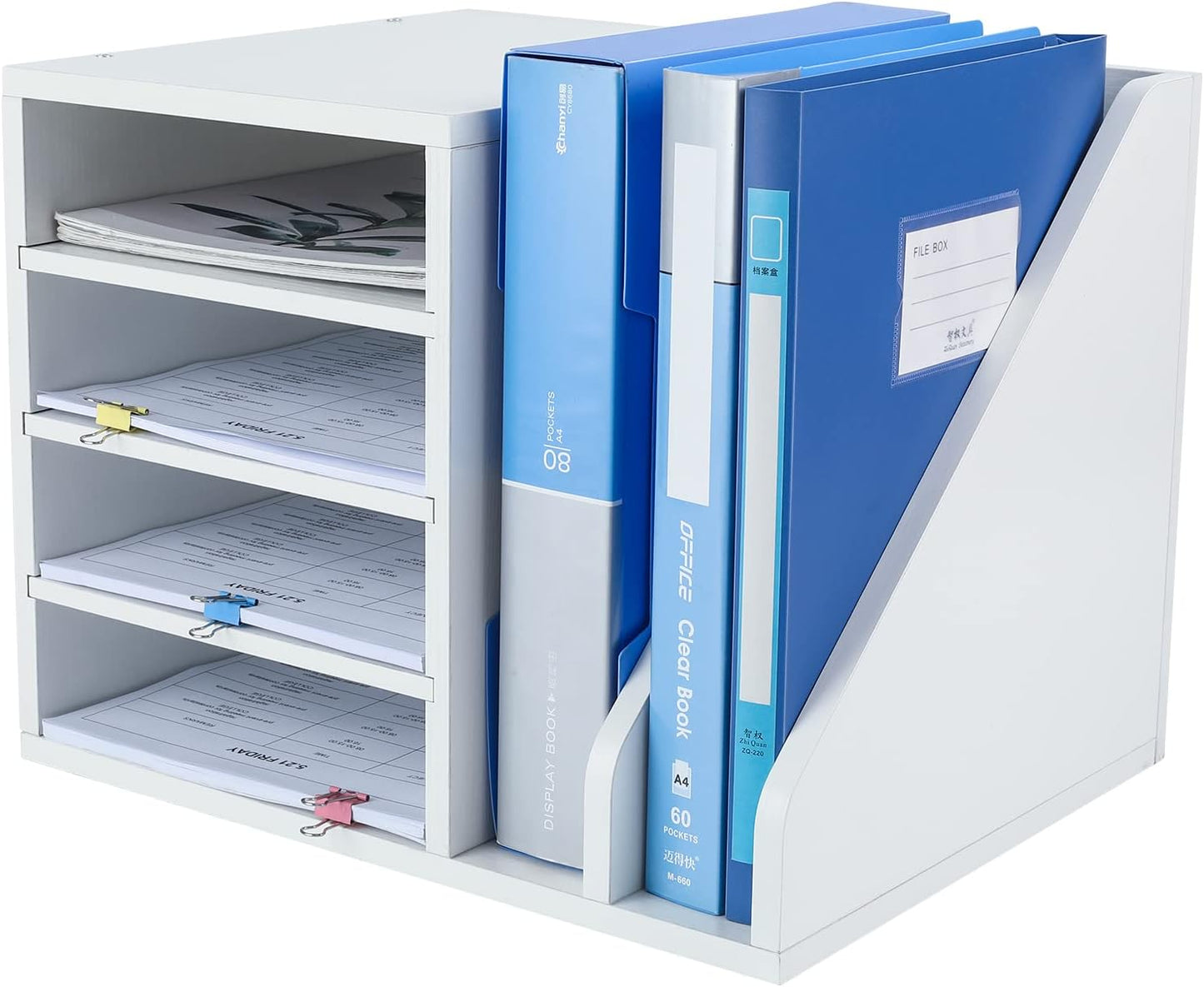 PAG Wood Desktop File Holder Organizer for Efficient Storage