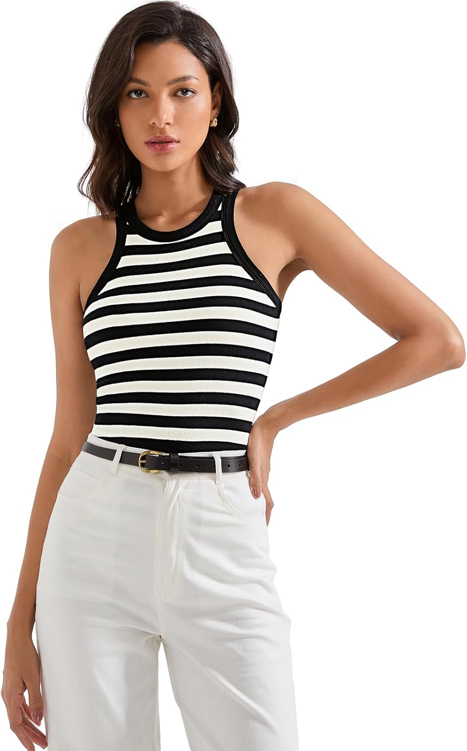 SUUKSESS Women Padded Cotton Ribbed Tank Tops for Comfort
