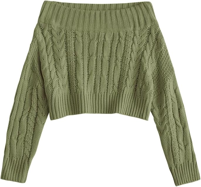 ZAFUL Women V Neck Button Knit Crop Sweaters for All Seasons