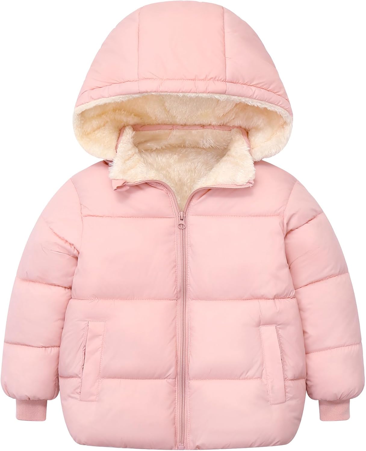 Warm Winter Fleece Coats for Baby Girls and Boys - Cozy Puffer Jackets