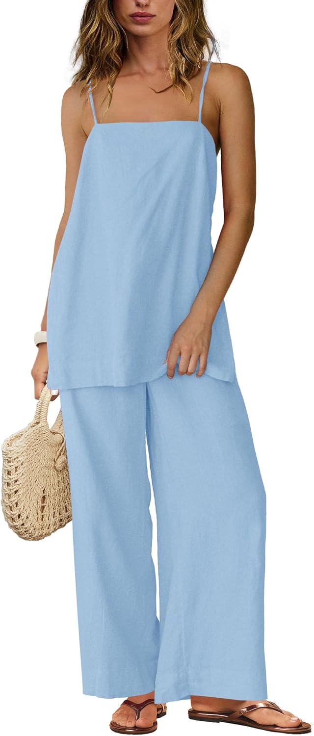 Yanekop Linen Sets for Women: Chic Summer Lounge Outfits
