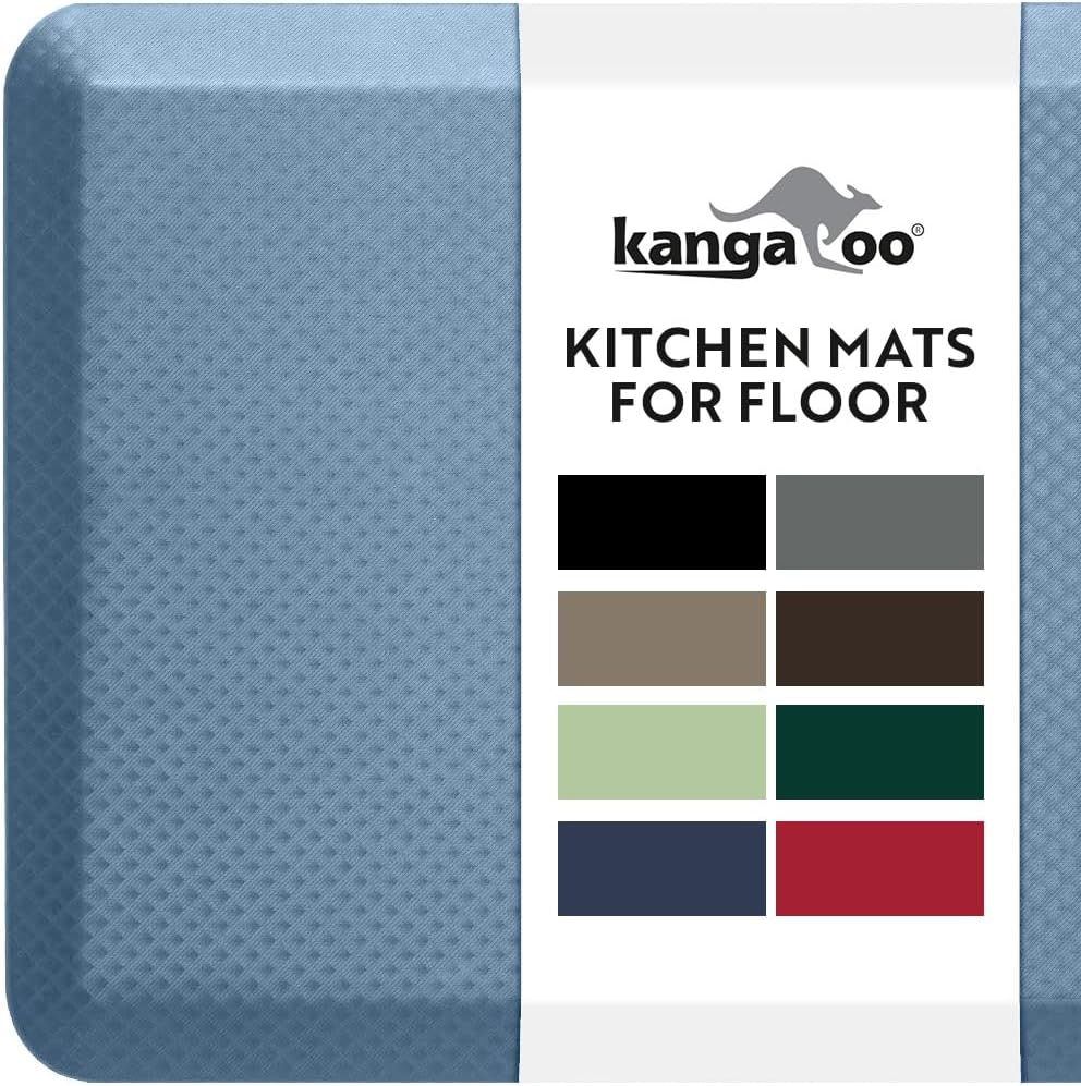 KANGAROO Thick Ergonomic Anti Fatigue Mats for Kitchen Floor