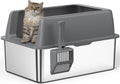 Stainless Steel Litter Box XL - Deep, High-Sided Cat Box