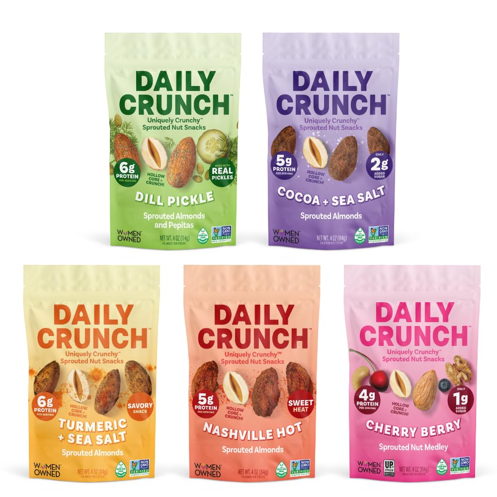 Daily Crunch Sprouted Almonds: Unique Flavorful Snack Pack