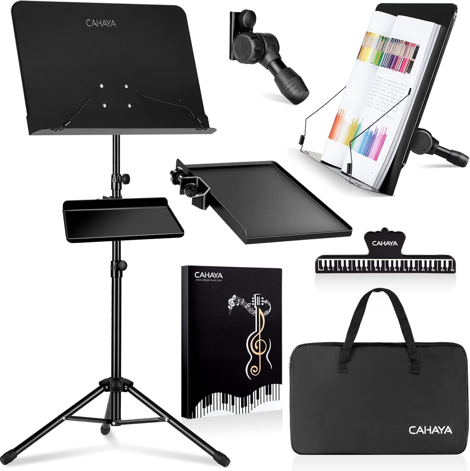 CAHAYA Dual-Use Music Stand - Organize & Perform Seamlessly