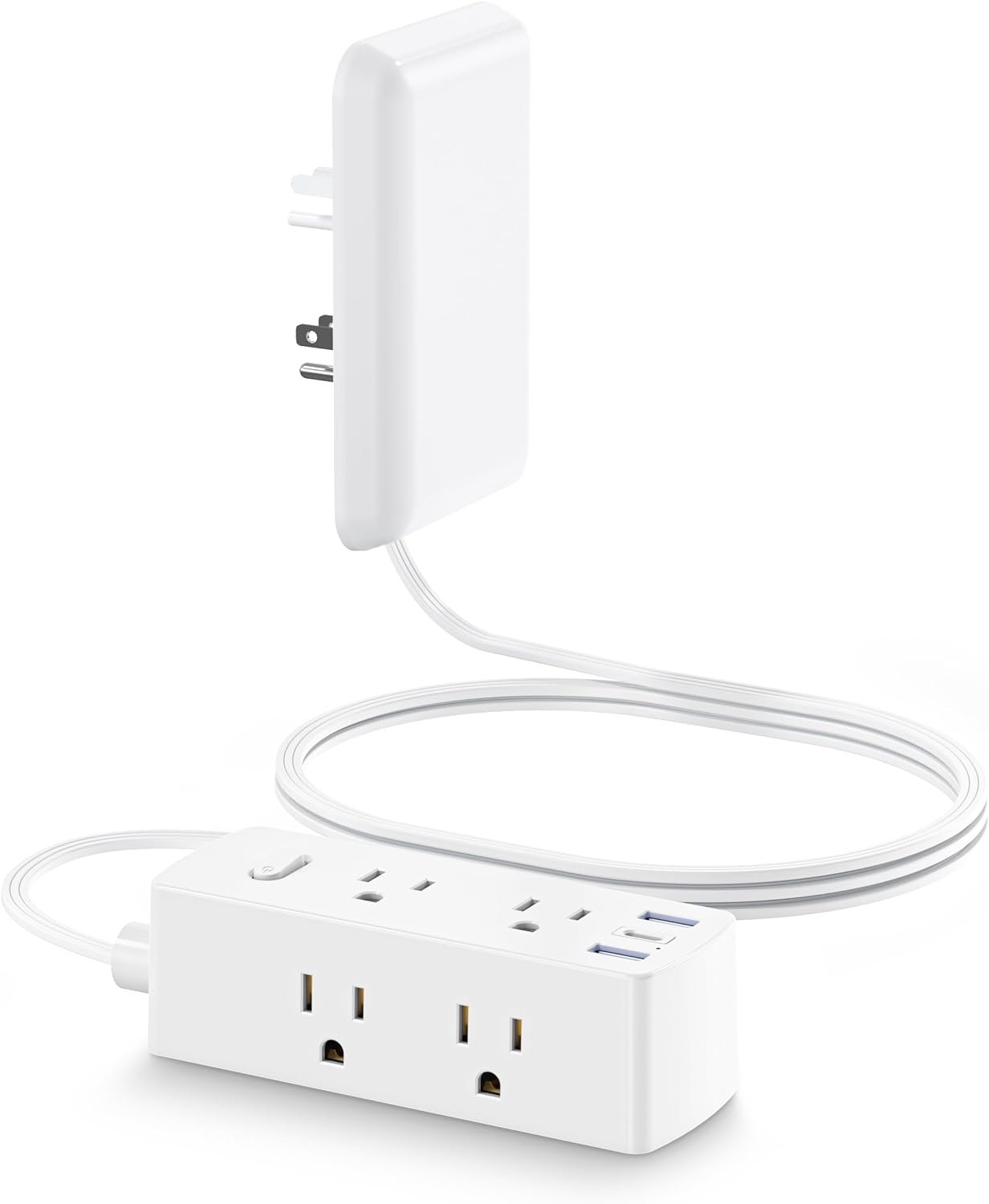 Compact Surge Protector Power Strip by Olcorife