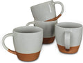 Mora Ceramic Large Latte Mug Set of 4 - Unique Style for Any Kitchen