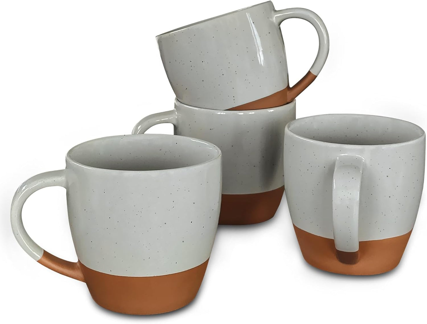 Mora Ceramic Large Latte Mug Set of 4 - Unique Style for Any Kitchen