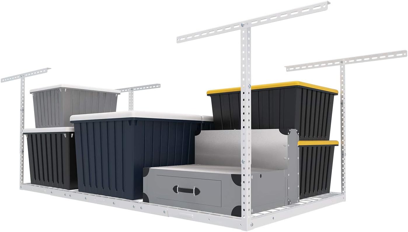 FLEXIMOUNTS Overhead Garage Storage Rack for Maximum Space