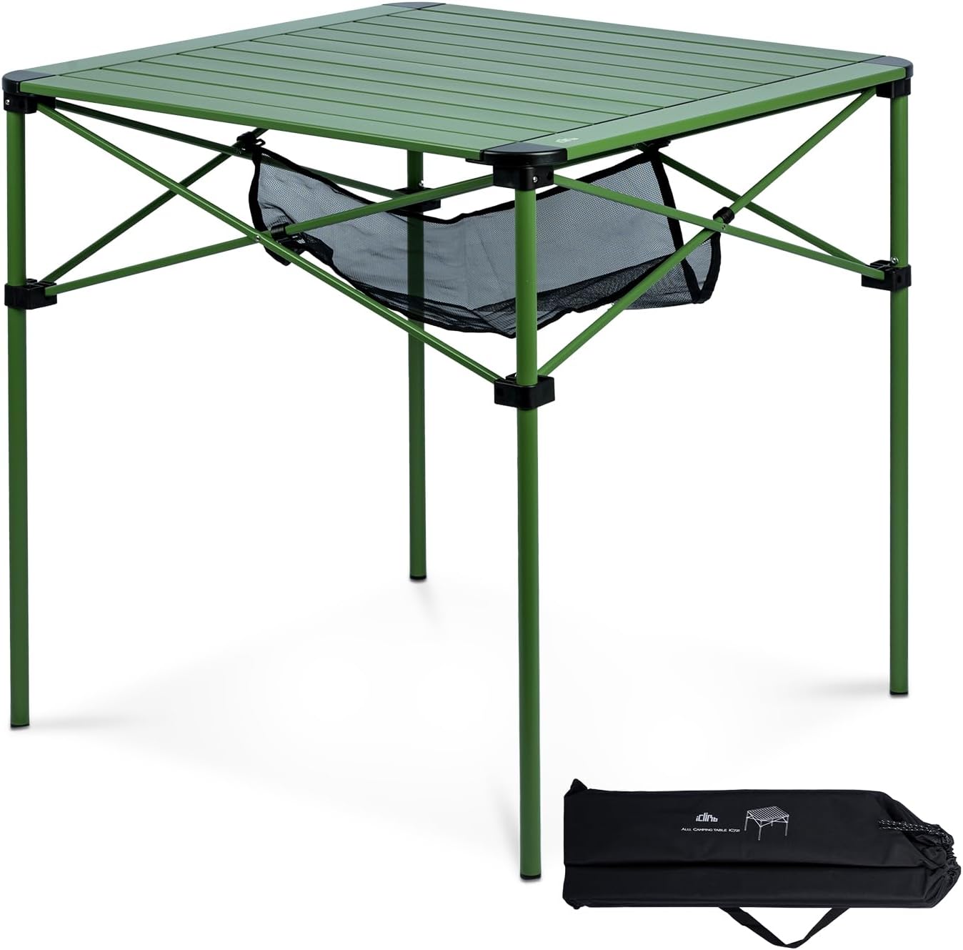 iClimb Lightweight Folding Square Table for Camping and BBQ