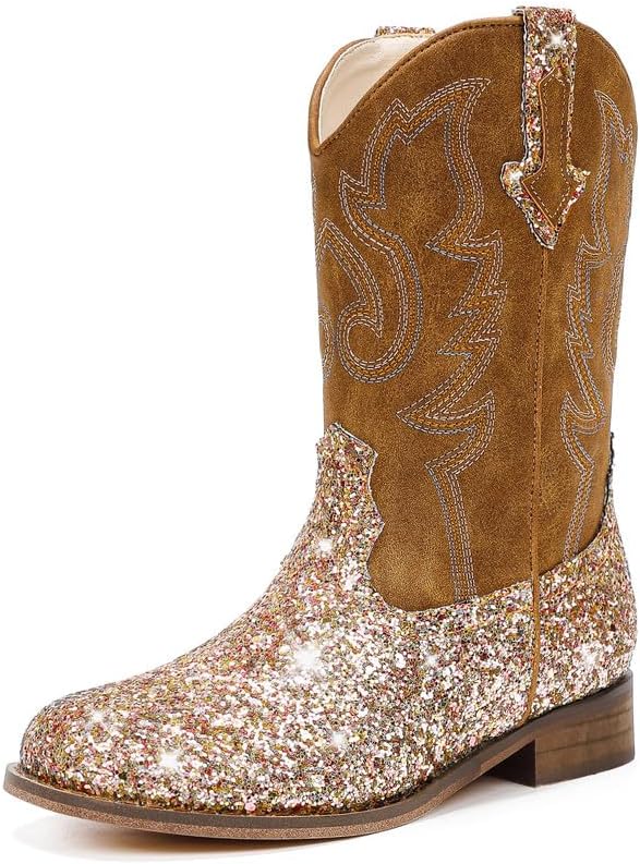 Stylish Glitter Cowgirl Boots for Kids - Comfortable & Fun