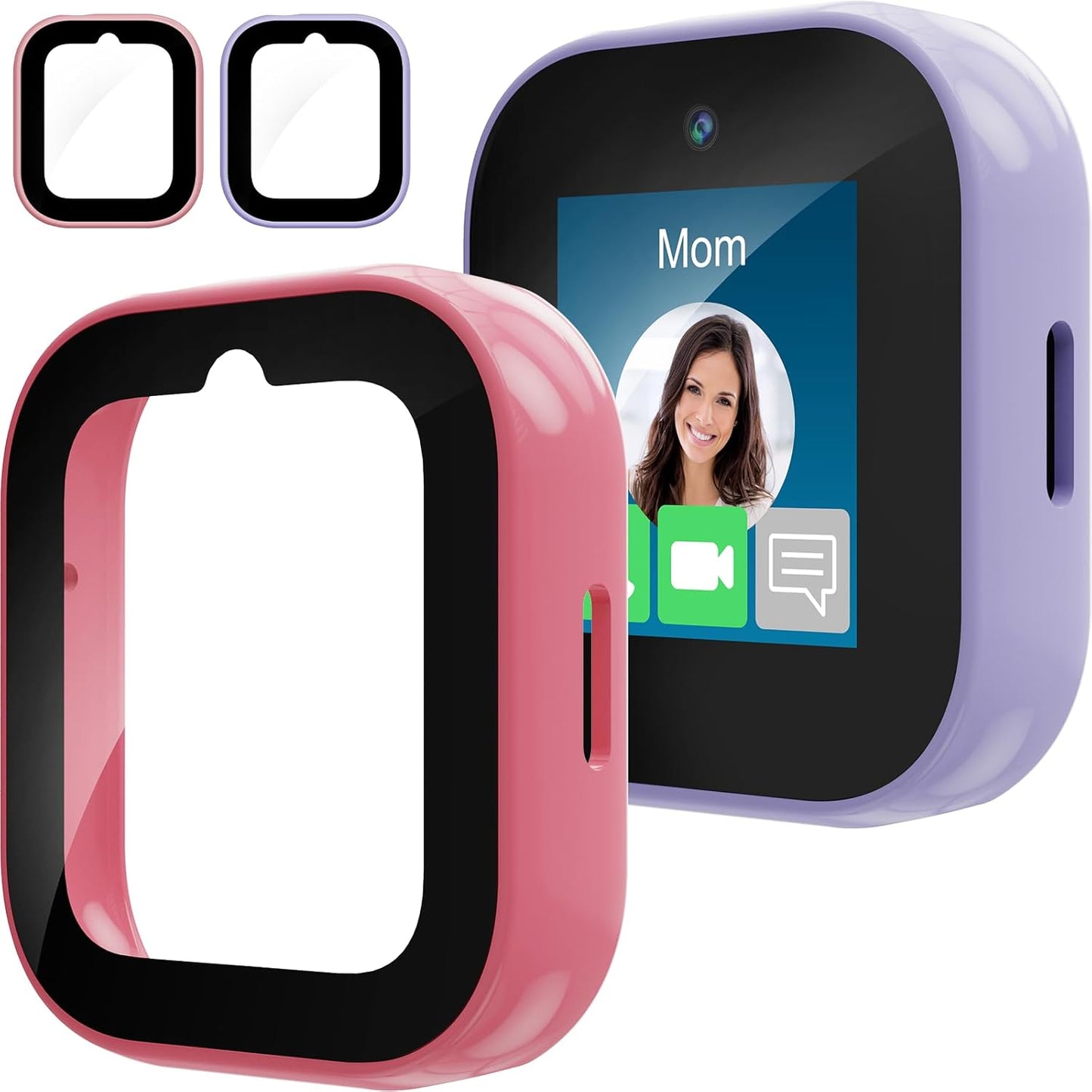ZOOROO Kids Watch 2 Screen Protector 2-Pack - Tough Protection in Light purple+Pink