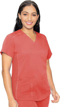 V-Neck Scrub Top for Women MC7459 - 4 Pockets & Rib-Knit Sides