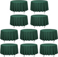 LTC LINENS 90 in Round Tablecloth Hunter Green - Wrinkle Resistant