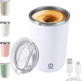 Self-Stirring Coffee Mug 12oz - Rechargeable, Magnetic, Stainless Steel - Mongdio