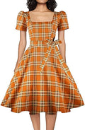 Timeless 1950s Cocktail Dress for Women with Delightful Puff Sleeves
