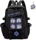 Honkai Star Rail Backpack for Women Men - Black-Silver Wolf Kawaii Bag